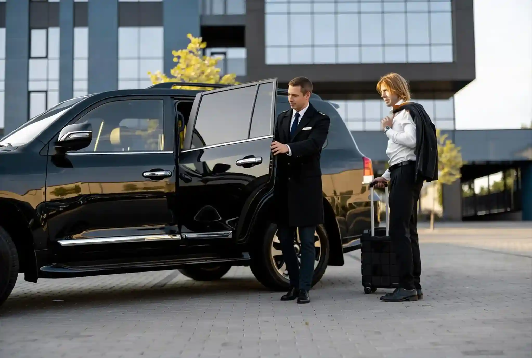 Luxury chauffeur vehicle interior detail